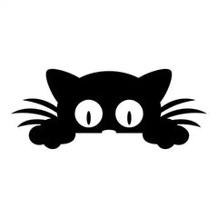 Cat Peeking Die Cut Vinyl Decal