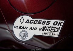 California Clean Air Vehicle Sticker Die Cut Vinyl Decal