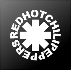 chili‑peppers‑band‑vinyl‑sticker white waterproof for cars trucks laptops