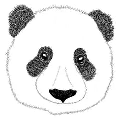 Cute Panda Face Die Cut Vinyl Decal