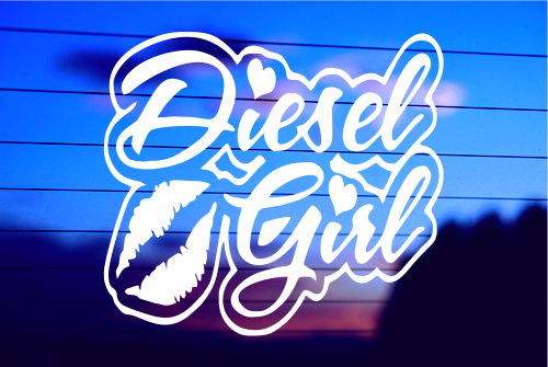 diesel-girl-vinyl-decal-on-car