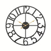 Retro Personality Digital Clock Creative Wrought Iron Living Room Decorative Hanging Clock Watch Home Decoration Wholesale Die Cut Vinyl Decal