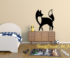 Fox decal, nursery fox vinyl Die Cut Vinyl Decal