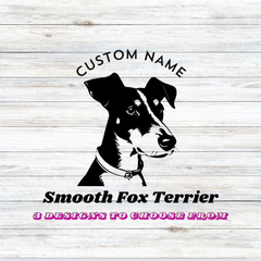 Smooth Fox Terrier Car Decal Die Cut Vinyl Decal