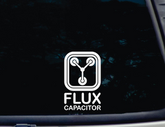 Flux capacitor! (inside) funny die cut vinyl decal Die Cut Vinyl Decal