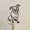Dog Art Sculpture Simple Metal Dog Abstract Art Sculpture Cute Dog For Household Party Office Desktop Decoration Decoration Item Die Cut Vinyl Decal