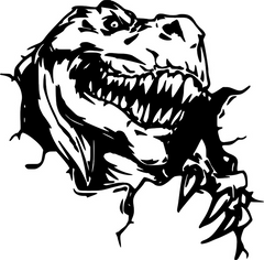 Dinosaur Car Truck Window Wall Vinyl | Die Cut Vinyl Decal