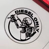 Diesel Only Skull for Car Decoration Fuel Tank Cap Roundness Outdoor External Accessories Waterproof Vinyl Decal Die Cut Vinyl Decal