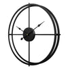 Simple Iron Art Silent Large Wall Clock For Home Decor High Quality 2020 New Arrival - Black + Golden Die Cut Vinyl Decal