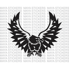 Eagle Sticker Set Of 2 Eagle Tribal Flame Vinyl Decals Die Cut Vinyl Decal