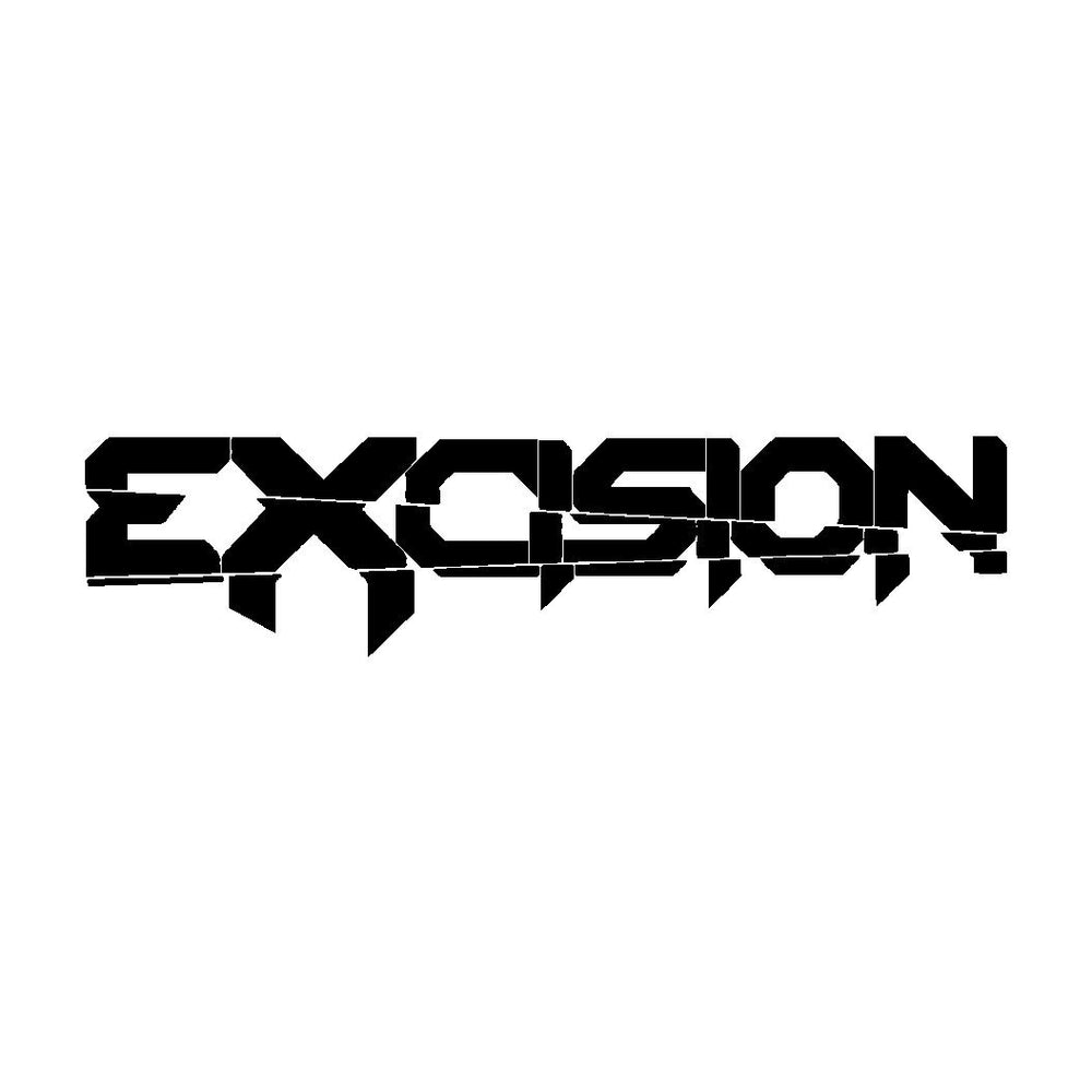 excision-dubstep-dj-vinyl-sticker black die cut decal for vehicle windows laptops