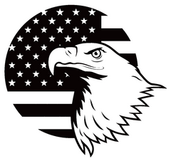 American Patriotic Eagle Die Cut Vinyl Decal