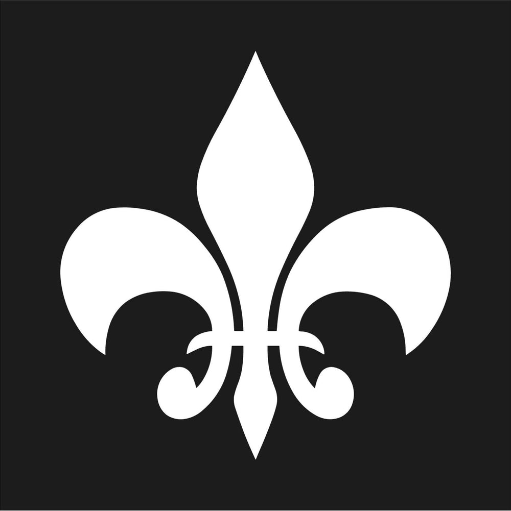 fleur-de-lis vinyl decal black die cut heraldic symbol sticker for cars trucks windows laptops