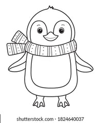 Black and white penguin Die Cut Vinyl Decal