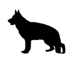 german‑shepherd‑vinyl‑sticker black waterproof for cars trucks laptops