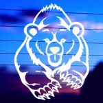 Grizzly Bear vinyl die cut decal for cars trucks
