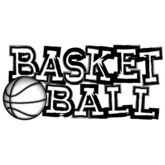 Grunge Black and White Basketball Sticker Die Cut Vinyl Decal