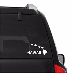 hawaiian-islands-vinyl-decal applied on car window outdoor waterproof