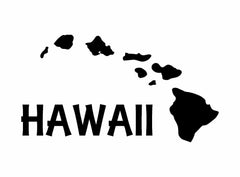 hawaiian-islands-vinyl-decal white waterproof for cars trucks laptops