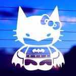 Hello Kitty Batman Vinyl Decal