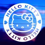 Hello Kitty In Circle Vinyl Decal