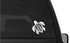 honu-sea-turtle-vinyl-decal applied on car window outdoor waterproof