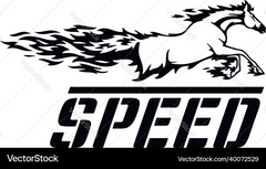 Horse speed Die Cut Vinyl Decal