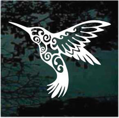Ornamental Hummingbird Decals | Die Cut Vinyl Decal