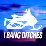 i bang ditches vinyl decal white