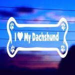 Dachshund Dog Bone Vinyl Decal