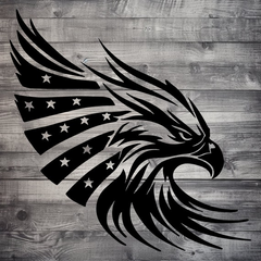 Flying Eagle Decal Die Cut Vinyl Decal