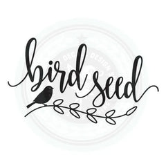 Bird Seed Decal, Bird Seed Container Label Die Cut Vinyl Decal