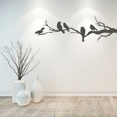 BIRDS ON BRANCH | Home Decor Art Bedroom Kitchen | Die Cut Vinyl Decal