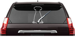 Puppy Dog Windshield Wiper - Di Cut Decal | Die Cut Vinyl Decal
