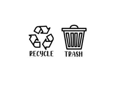 Trash and Recycle | Die Cut Vinyl Decal