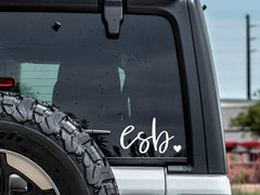 Monogram Car Decal | Die Cut Vinyl Decal