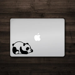 Panda Vinyl Decal MacBook Mac Apple Laptop Unique Cute Panda Bumper Window Decal Giant Panda Looking Over Shoulder Decal Die Cut Vinyl Decal