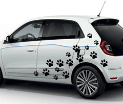 Dog Paws 24 pieces different sizes Sticker Die Cut Vinyl Decal