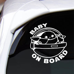 Star Wars Baby Yoda on Board Vehicle Decal Sticker Die Cut Vinyl Decal