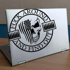 F#CK Around and Find Out Skull Die Cut Vinyl Decal