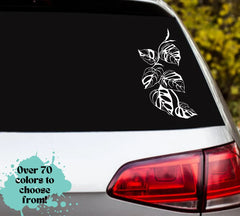 monstera car decal | Die Cut Vinyl Decal