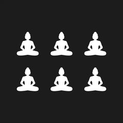 6 Buddha Vinyl Decals Die Cut Vinyl Decal