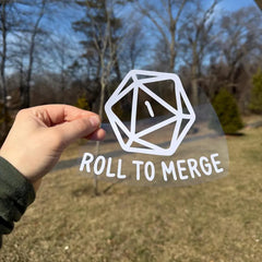 Roll To Merge Car Decal | Die Cut Vinyl Decal