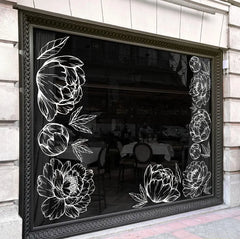 Single Peony Flower Decal for Window | Die Cut Vinyl Decal