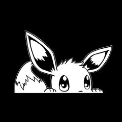 Peeking Eevee PKMN Vinyl Decal - Die Cut Vinyl Decal