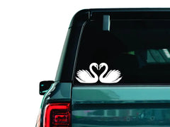 Floral Swan Decal | Die Cut Vinyl Decal