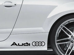 2x Audi Window Emblem Decals - Die Cut Vinyl Decal