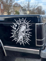 Virgen De Guadalupe Decal Large Graphic for Trucks | Cars | Walls | SVG | SUV | Removable | Christmas Gift | Gifts for Him | Gifts for Her Die Cut Vinyl Decal