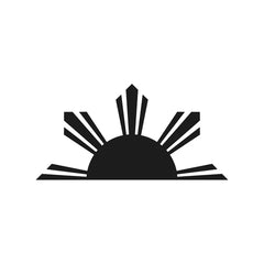 Philippines Half Sun Filipino Flag Vinyl Decal | Die Cut Vinyl Decal