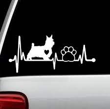 Westie Highland Terrier Heartbeat Paw Die Cut Vinyl Decal